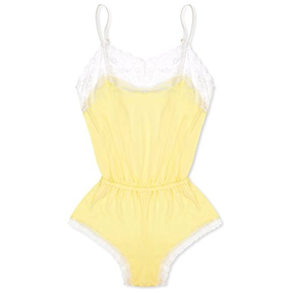 cheekfrills Women's Teddy, Pastel Neon Yellow, L