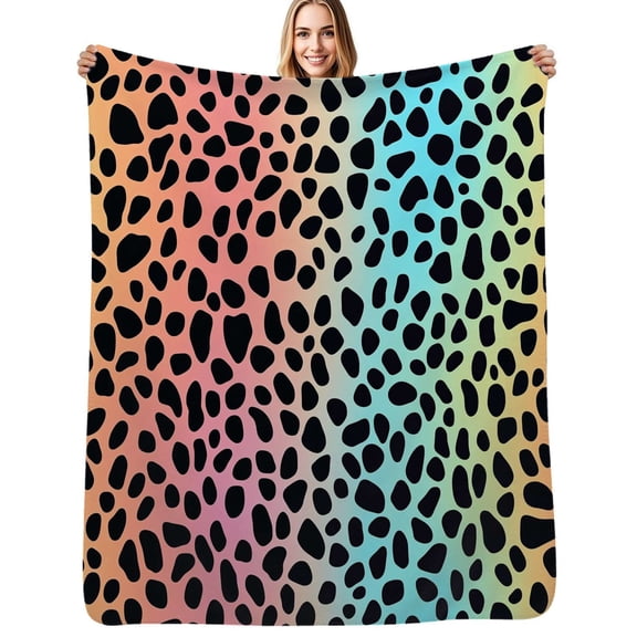 cheetah pattern Soft Blanket Travel Bedding Throws Flannel Bedspread Sofa Bed Cover