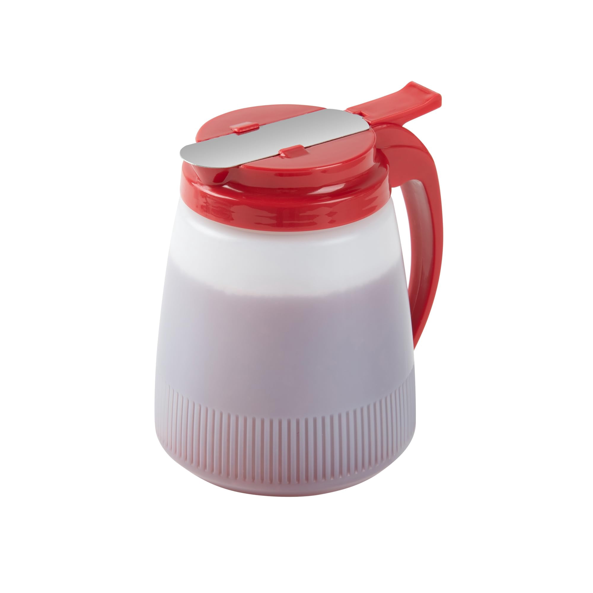 -chef 101 32 Ounce All Purpose Syrup Dispenser  1 Honey - Red Top Stainless Steel Slide Cover Plastic Pancake Bottle For Diners Restaurants Home