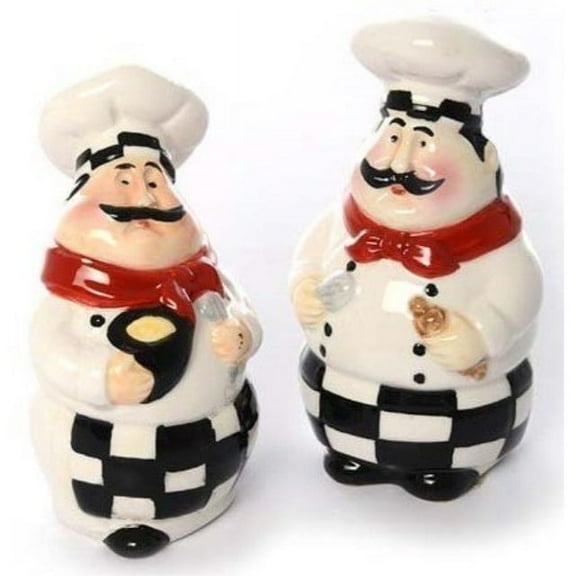 chef salt and pepper shaker set