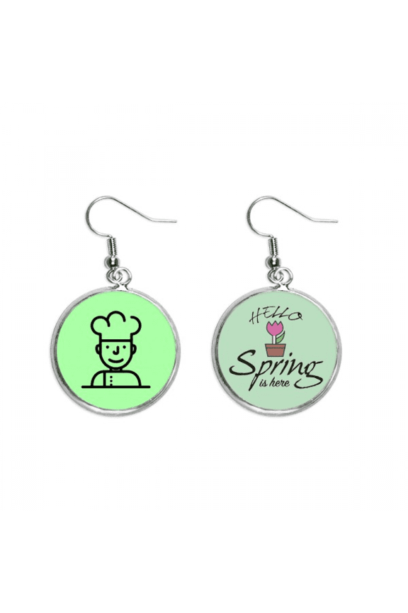 chef stick drawing brief concise amusing decoration dangle season sp earring jewelry