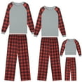 thumbnail image 1 of INSPIRE CHIC Christmas Matching Long Sleeve Plaid Print Pants Family Pajama Set ["Women"] 2XL Red, 1 of 6
