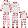 thumbnail image 1 of INSPIRE CHIC Christmas Sleepwear Long Sleeve Tee with Pants Lounge Holiday Family Pajama Sets ["Boys & Girls"] XS Red, 1 of 5