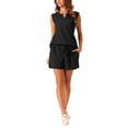 thumbnail image 1 of INSPIRE CHIC Women's 2 Piece Waffle Knit Pajama Sets Sleeveless Tank Top and Shorts Lounge Sets 2XL Black, 1 of 6