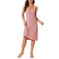 thumbnail image 1 of INSPIRE CHIC Women Nightshirt Sleeveless Cami Dress Sleepshirt Pullover Midi Nightgown, 1 of 6