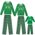 thumbnail image 1 of INSPIRE CHIC Pajama Sets Family Nightwear Christmas Elk Printed Long Sleeve Tops with Pants ["Men"] L Green, 1 of 4