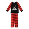 thumbnail image 1 of INSPIRE CHIC Women's Family 2 Piece Pajama Sets Christmas Deer Long Sleeves Tee and Plaid Pants Loungewear M Red Kids, 1 of 5