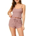 thumbnail image 1 of INSPIRE CHIC Women's Mother's Day Pajama Sets Knit Cami Tops with Shorts 2 Pcs Lounge Sleepwear M Lotus Pink, 1 of 5