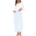 thumbnail image 1 of INSPIRE CHIC Women's Sleepwear Lounge Long Sleeve Nightwear Warm Flannel Pajama Set L White, 1 of 5