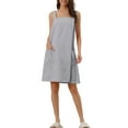 thumbnail image 1 of INSPIRE CHIC Women's Terry Wrap Bathrobe Spa Robe for Gym Pool Shower Bath Towel Robe Shower Dress L Grey, 1 of 6