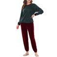 thumbnail image 1 of INSPIRE CHIC Women's Velvet Pajamas Set Long Sleeve Top and Pants Soft Warm Sleepwear XL Gray, 1 of 5