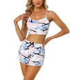 thumbnail image 1 of INSPIRE CHIC Women's 3 Pcs Pajamas Cami Shorts Long Pants Sleepwear Loungewear Pajama Sets S Blue, 1 of 5
