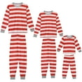 thumbnail image 1 of INSPIRE CHIC Xmas Family Pajama Set Striped Long Sleeve Winter Christmas Matching Sleepwear Set ["Women"] XS Red, 1 of 6