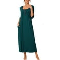thumbnail image 1 of INSPIRE CHIC Women's Nightgown Lounge Long Dress Soft Nightshirt Sleepwear Pajamas with Pockets M Green, 1 of 5