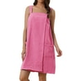 thumbnail image 1 of INSPIRE CHIC Women's Mother's Day Terry Wrap Bathrobe Spa Robe for Gym Pool Shower Bath Towel Robe Shower Dress L Rose Pink, 1 of 6