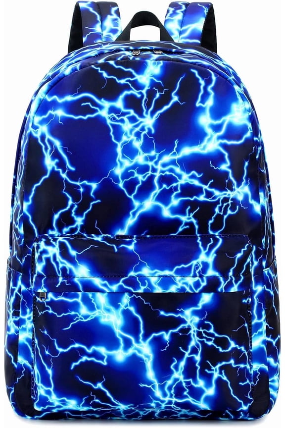 17 Inch Lightning Lightweight Laptop Computer Bag for Travel Picnic Backpack Youth Waterproof Gift Blue