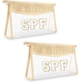 chencehns Clear Makeup Letter Patch Makeup Bag SWIM Pouch, Boho Clear ...