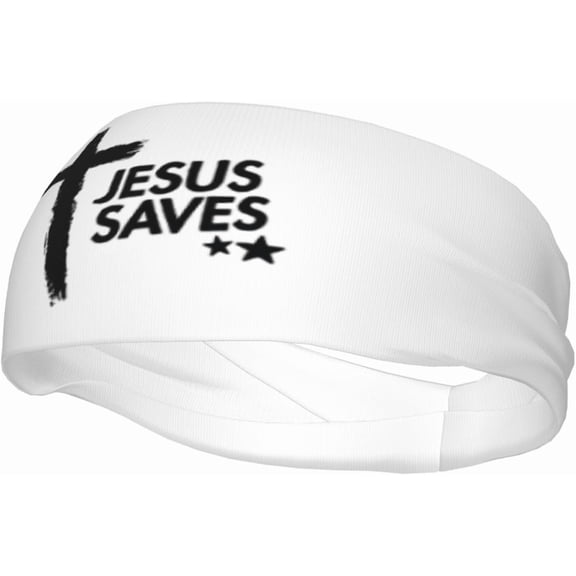 chencehns Jesus Cross Headband, Sports Sweatbands for Men, Women, Christian Band for Running,Basketball,Yoga,Exercise,Workout