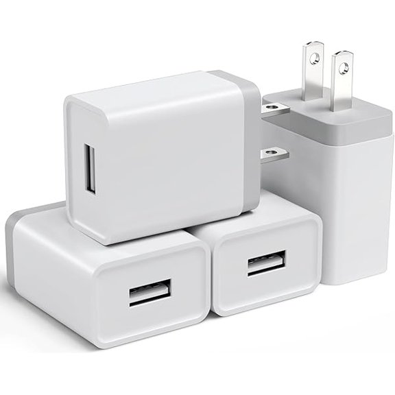 chenchen Cube Compatible USB Wall Charger Block - 12W 4 Pack, 2.4A/5V Power Adapter for iPhone 13 12 11 Pro Max SE XS XR X 8 7 6 6S Plus, Samsung, LG, Moto, Android