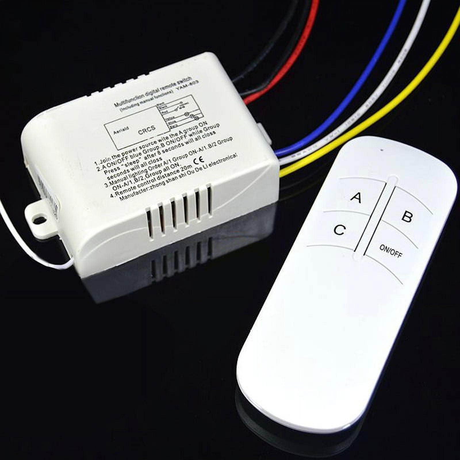 chengsi 1/2/3 Ways RF ON/OFF Switch 220V Wireless Receiver Lamp Light ...