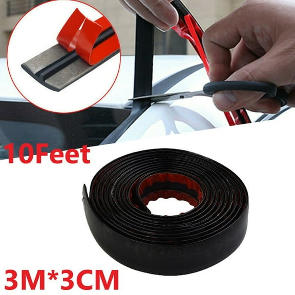 chengsi 1 PC Universal Car Black Trim Molding Auto Door Side Tailgate Decorate Protect Strip 300CMx3CM Car Exterior Accessories