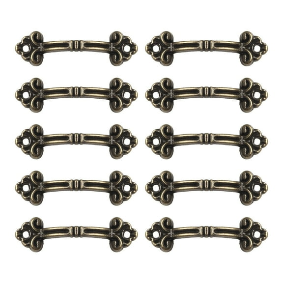 chengsi 10PCS Antique Drawer Handle Cabinet Pulls Handle Jewelry Box Small Kitchen Cupboard Knob Furniture Drawer Hardware Accessories