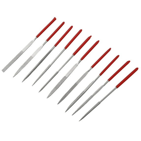 chengsi 10Pcs Diamond Needle Files Set For Metal Glass Stone Jewelry Wood Carving Craft Woodworking Polished Small Steel File Hand Tools