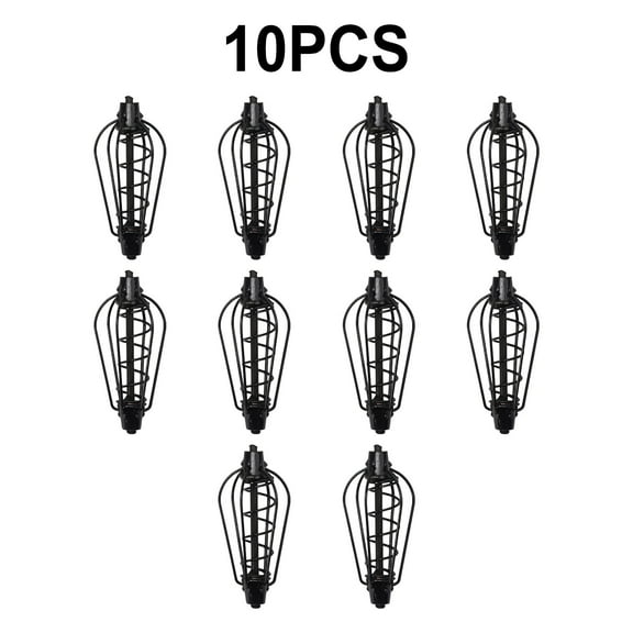 chengsi 10pcs 6 Wire Method Carp Fishing Feeder Swim Feeders Spring Lead Sinker 15-30g Black Spring Bait Cage Fish Tool Durable Iron Lea