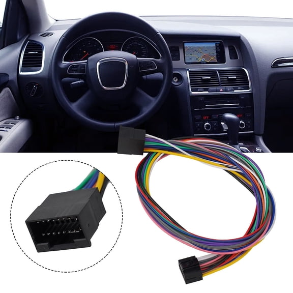 chengsi 16P Male To Female Power Cord Extension Cable Steering Wheel Control Adapter Cable Car Stereo Radio ISO Wire Harness Extension