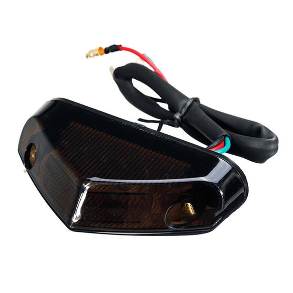 chengsi 1pc Motorcycle LED Tail Lights Mini Licenses Plate Lamp Red DC 12V Motorbikes Headlight Taillight Rear Stopping Light