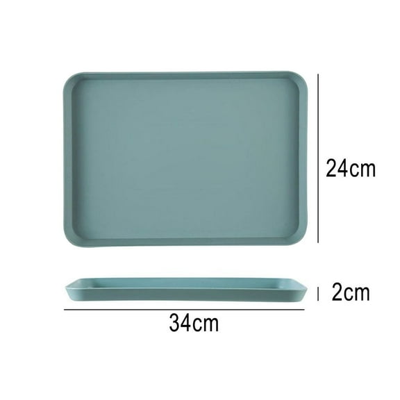 chengsi 1pc Rectangular Serving Tray Anti Slip Scratch Resistant Plastic Food Serving Tray Kitchen Storage And Organization
