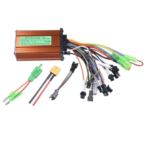 chengsi 1pc Sine Wave Brushless Controller 36V 48V 52V 350W Mute Electric Vehicle Controller Parts E-Bike Accessories