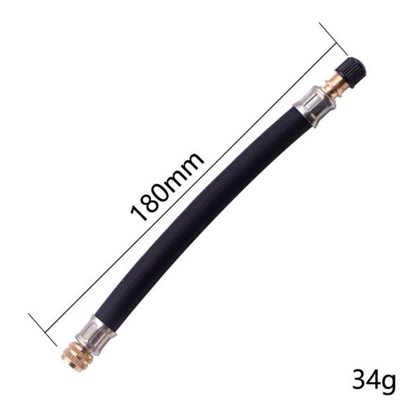 chengsi 1pcs Air Pump Extension Tube 100/130/150/180/210mm Copper Tire Valve Stem Extension Adapter Pole Rubber Hose Tire Inflation