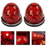 chengsi 2 Pack Red Watermelon Glass Lights with LED Bulbs for Trucks and Trailers