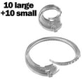 thumbnail image 1 of chengsi 20Pcs Universal Axle CV Joint Boot Clamp Kit Stainless Steel Driveshaft CV Boot Crimp Clips Adjustable 10Pcs Small +10Pcs Large, 1 of 10