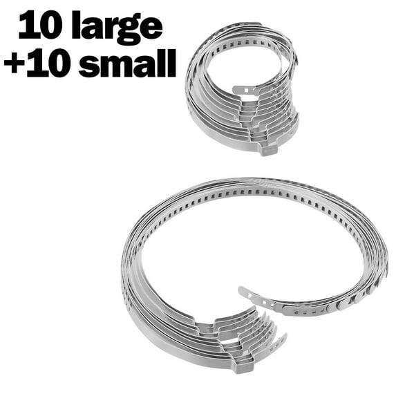 chengsi 20Pcs Universal Axle CV Joint Boot Clamp Kit Stainless Steel Driveshaft CV Boot Crimp Clips Adjustable 10Pcs Small +10Pcs Large