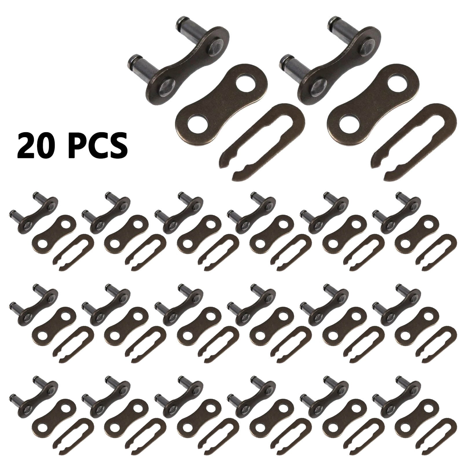 Missing Link Chain Connectors - 10 Pack For Single Speed Bike Chains (1-Speed Road & Mountain Bikes)