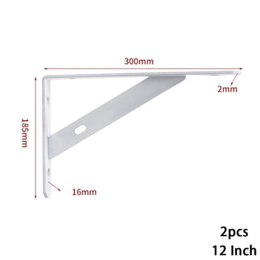 20 PCS Z-Shaped Shelf Brackets - Galvanized Steel Corner Braces For Furniture & Shelving (83x18x20mm)