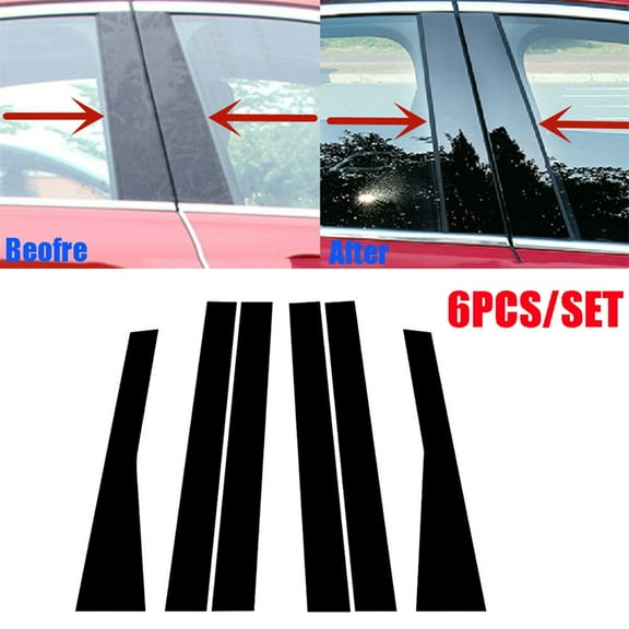 chengsi For Jeep Grand Cherokee 2011-2021,6Pcs/set Door Pillar Post Side Cover-Trim