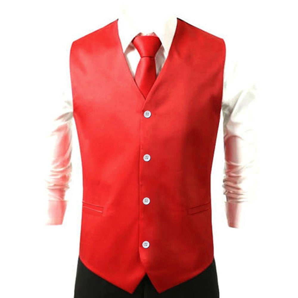 Men's Silver 4PC Wedding Vest ~ Waistcoat main image 1
