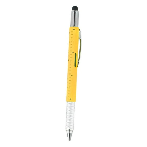 chengsi Multi-Function Tool Pen Level Scale Touch Screen 6in1 Metal Ballpoint Pen Versatile Carpenters Engineers Pen