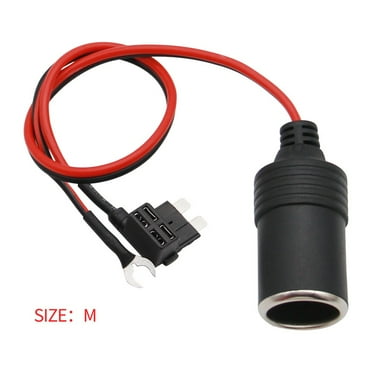 chengsi Universal DC 12V/24V Cigarette Lighter Seat Power Connection Outdoors Fuse For Storage Battery Adapter Plug Camera Connection