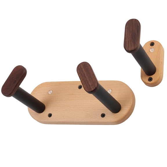 chengsi Wall Mount Guitar Hanger Hook Solid Beech Guitar Holder For Bass Ukulele Violin