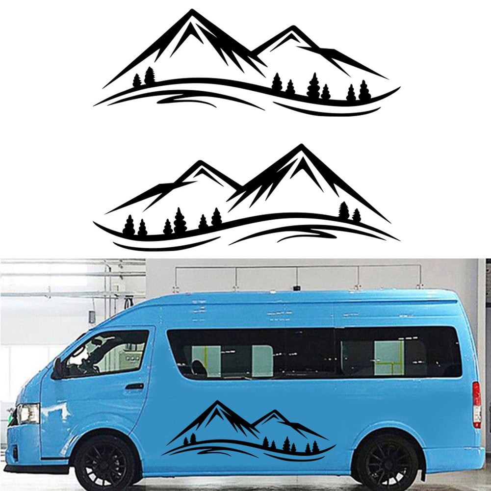 Rv Sticker Designs chengsi Waterproof RV Camper Caravan Sticker Decal Woods Graphic ...