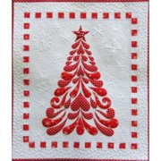 cherry blossoms quilting studio 'feathered christmas tree' applique wall hanging quilt pattern
