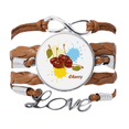 thumbnail image 1 of cherry fruit watercolor illustration pattern bracelet love chain ornament wristband, 1 of 4