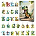 chesmono Dinosaur Letter Calendar Advent 2024,Acrylic 2d Dino Alphabet