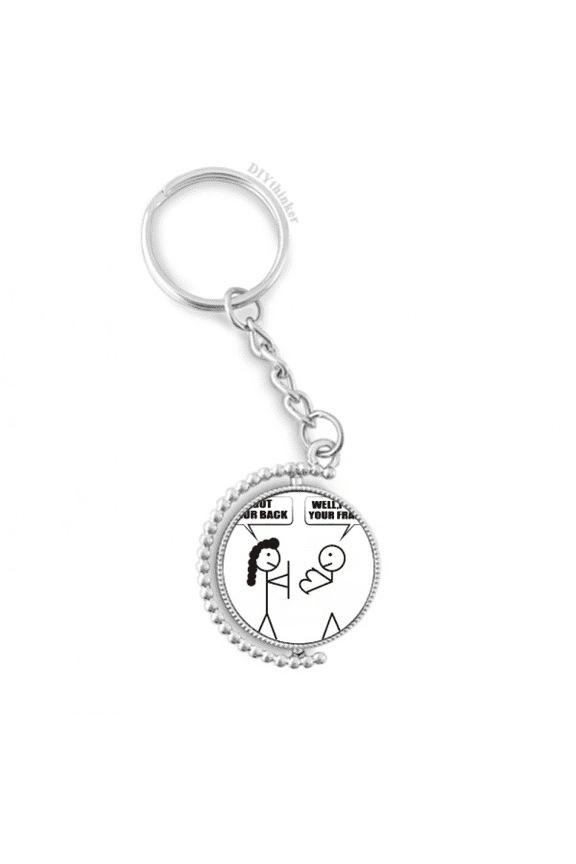 chest battle back art deco fashion rotatable keyholder disc accessories chain clip