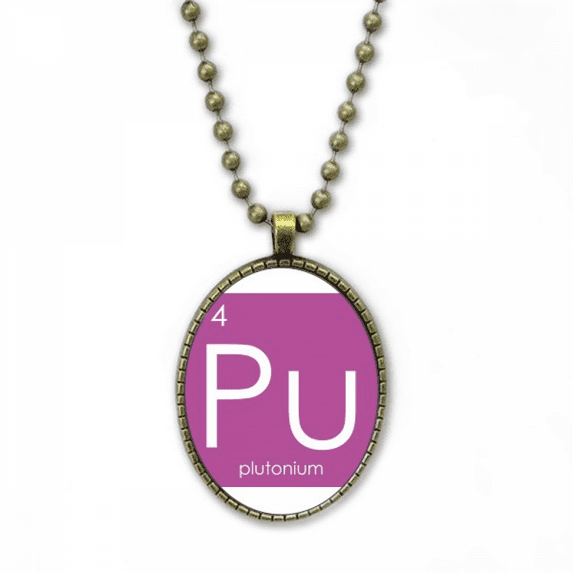 chestry elements period table actinide plutonium pu necklace vintage chain bead pendant jewelry collection