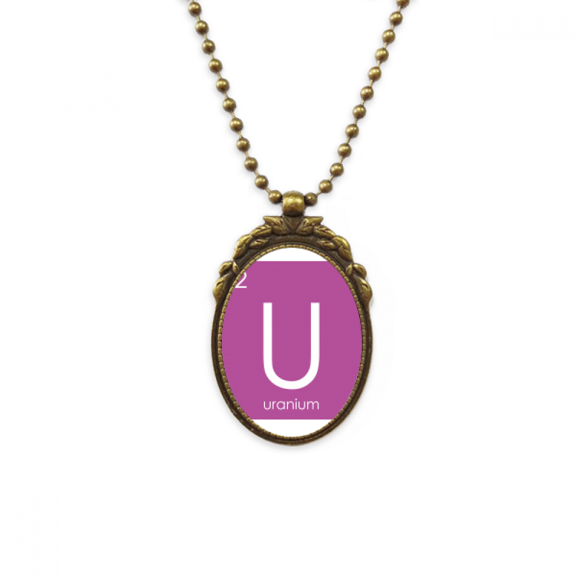 chestry elements period table actinide uranium u antique necklace vintage bead pendant keychain